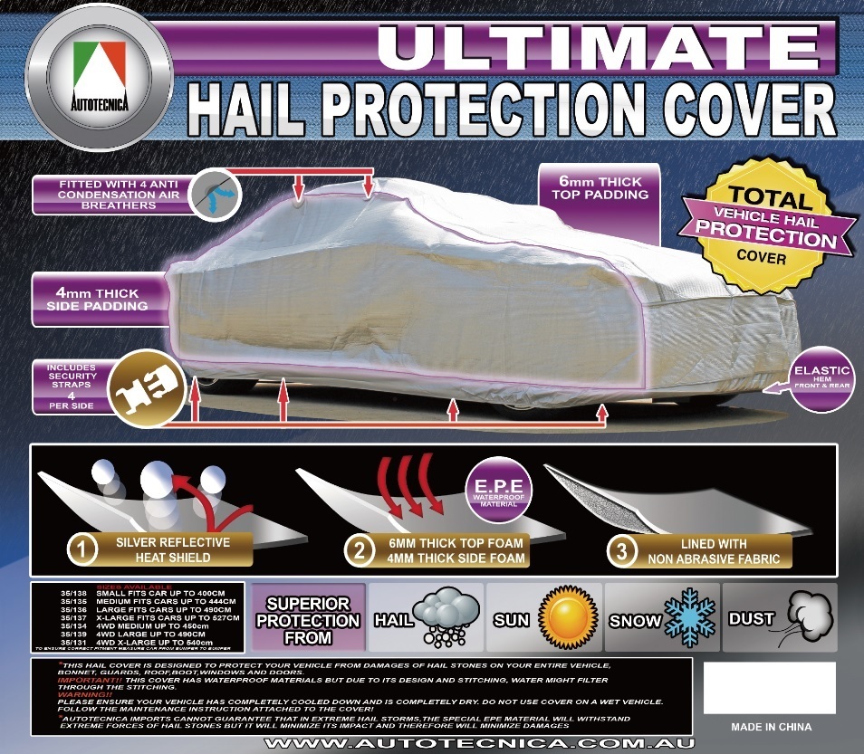 Hail covers clearance for 4wd