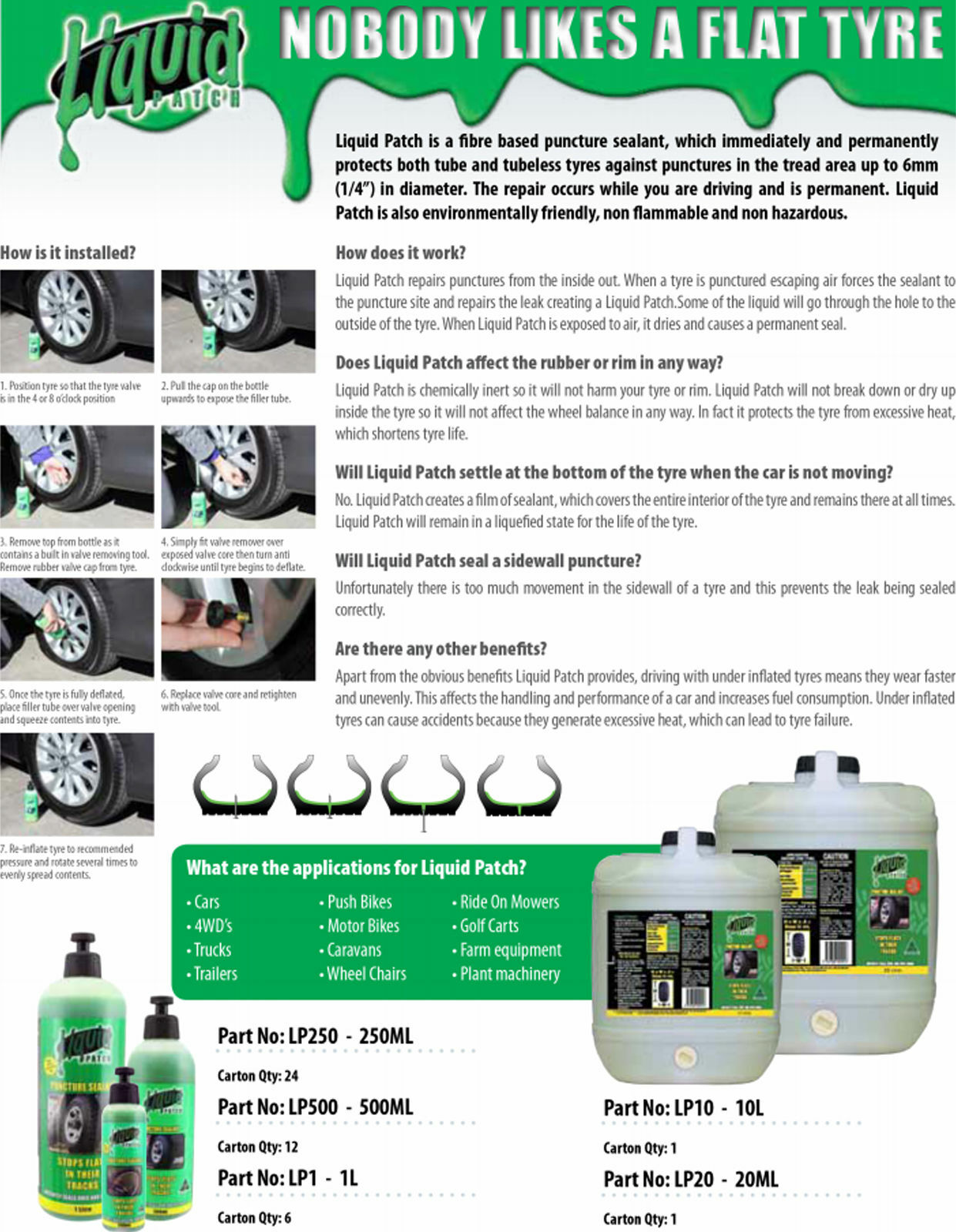 Tyre Repair Liquid Patch Instant Puncture Sealant car bike truck