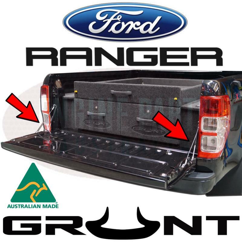 Grunt 4x4 Ford Ranger PX 2012-2020 tailgate strut assist system PX2 PX3