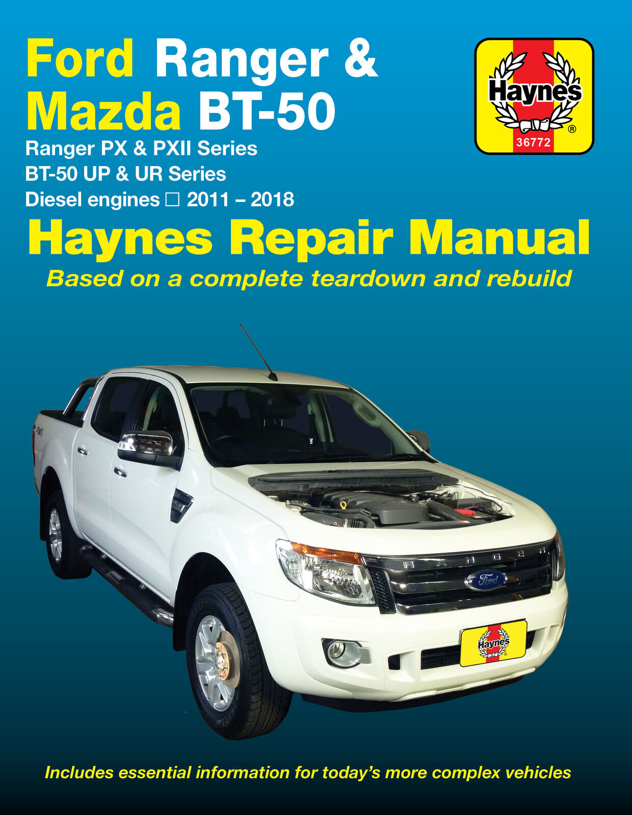 Haynes manual book for Ford Ranger / Mazda BT50 PX PX2 2011