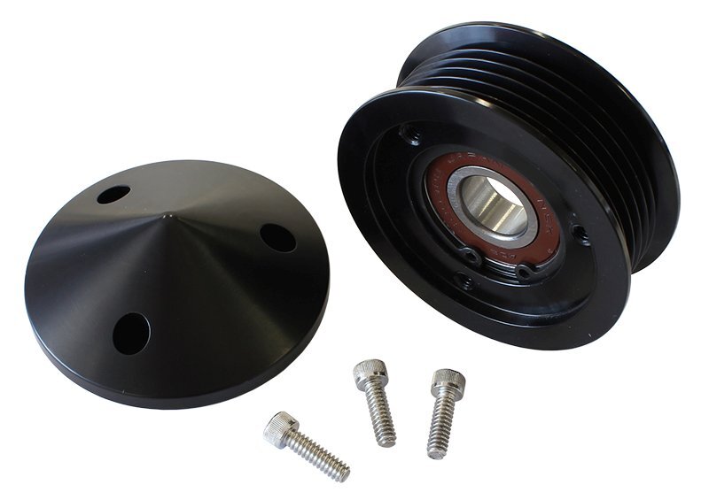 Aeroflow Holden LS LS1 LS2 LS3 Tensioner Pulley Black With Nose Cover Bolts