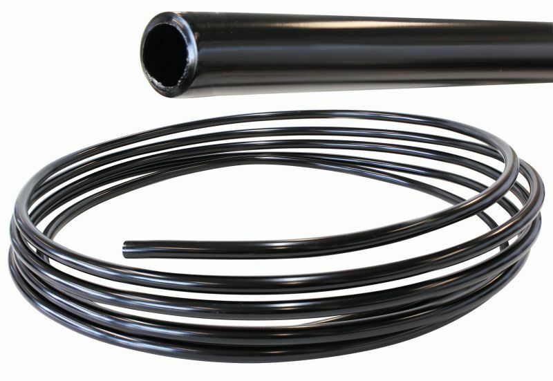 Proflow 5/16" X 25ft Black Aluminum Fuel Line Hard Tube – 8mm, PFE550-05BK
