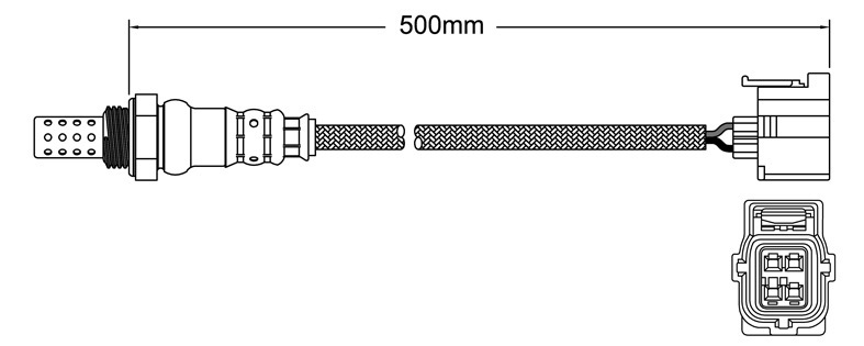 Pre-Cat left oxygen sensor for Jeep Wrangler JK EGT 6-Cyl  44446