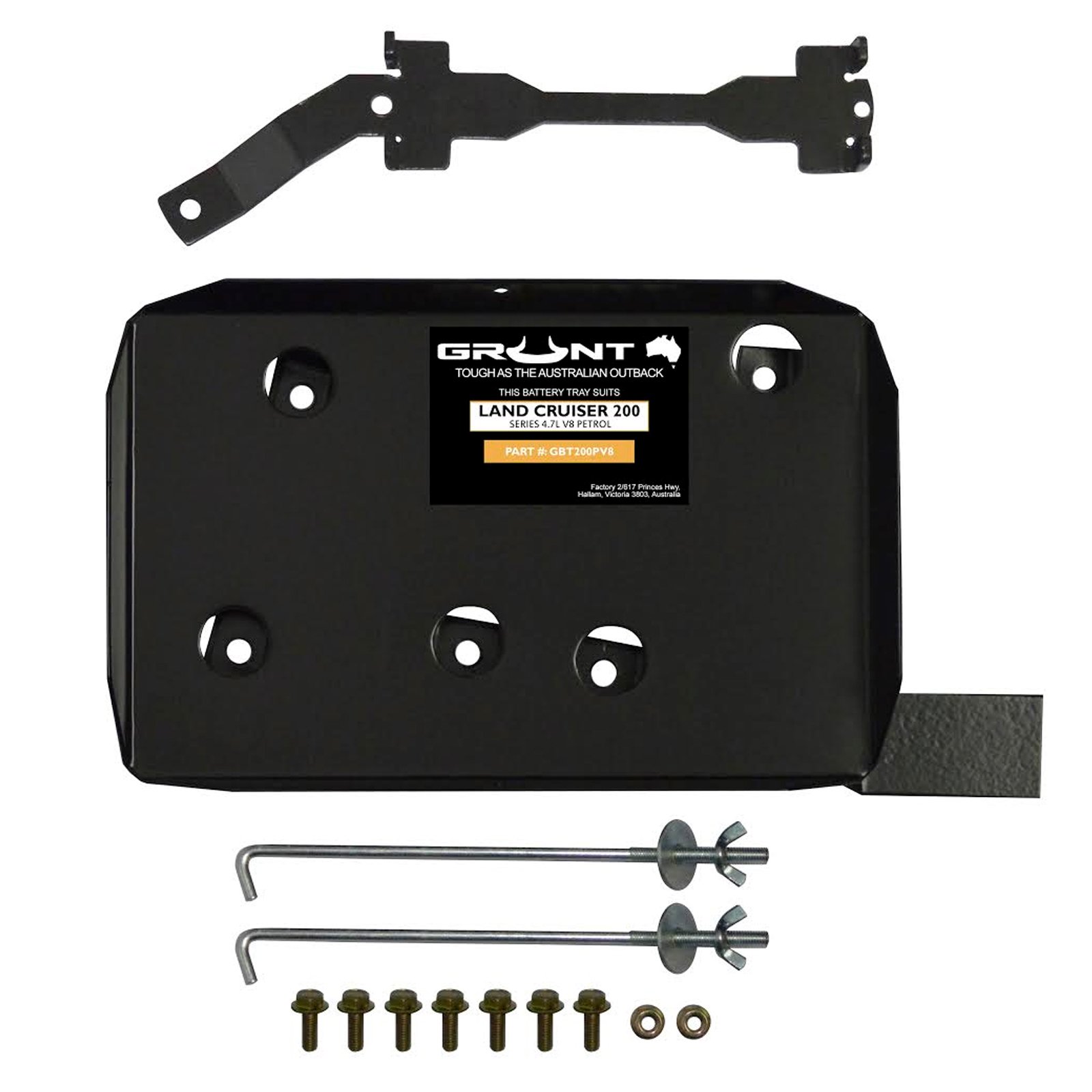 Grunt 4x4 dual battery tray for Toyota Landcruiser 200 Series 4.7 V8