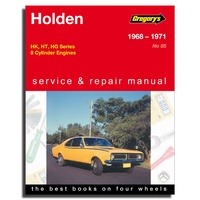 Gregorys workshop manual book for Holden HK HT HG V8 1968-1971 04085