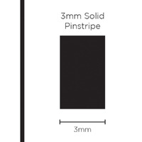 SAAS Pinstripe Solid Black 3mm X 10 Metres 1101