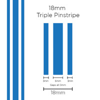 SAAS Pinstripe Triple Medium Blue 18mm X 10 Metres 11104