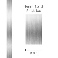 SAAS Pinstripe Solid Silver 9mm X 10 Metres 11307