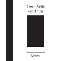 SAAS Pinstripe Solid Black 12mm X 10 Metres 11401