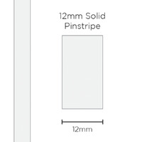 SAAS Pinstripe Solid White 12mm X 10 Metres 11402