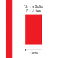 SAAS Pinstripe Solid Red 12mm X 10 Metres 11403