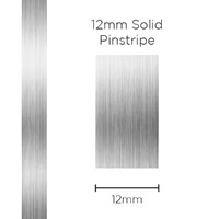 SAAS Pinstripe Solid Silver 12mm X 10 Metres 11407