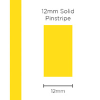SAAS Pinstripe Solid Yellow 12mm X 10 Metres 11417