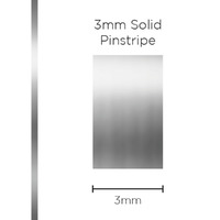 SAAS Pinstripe Solid Chrome Mylar 3mm X 10 Metres 1199