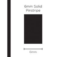 SAAS Pinstripe Solid Black 6mm X 10 Metres 1201