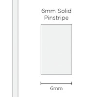 SAAS Pinstripe Solid White 6mm X 10 Metres 1202