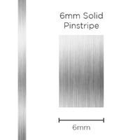SAAS Pinstripe Solid Silver 6mm X 10 Metres 1207
