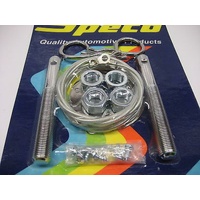 Speco race car bonnet hood pin lock-down kit (Clip and Lanyard) 121540