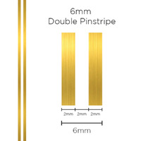 SAAS Pinstripe Double Gold 6mm X 10 Metres 1306