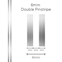 SAAS Pinstripe Double Silver 6mm X 10 Metres 1307