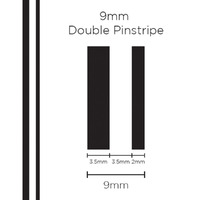 SAAS Pinstripe Double Black 9mm X 10 Metres 1501