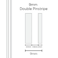 SAAS Pinstripe Double White 9mm X 10 Metres 1502