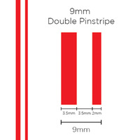 SAAS Pinstripe Double Red 9mm X 10 Metres 1503