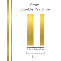 SAAS Pinstripe Double Gold 9mm X 10 Metres 1506