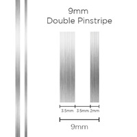 SAAS Pinstripe Double Silver 9mm X 10 Metres 1507