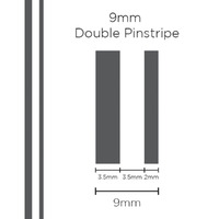 SAAS Pinstripe Double Charcoal 9mm X 10 Metres 1508