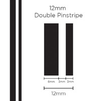 SAAS Pinstripe Double Black 12mm X 10 Metres 1601