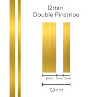 SAAS Pinstripe Double Gold 12mm X 10 Metres 1606