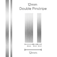 SAAS Pinstripe Double Silver 12mm X 10 Metres 1607