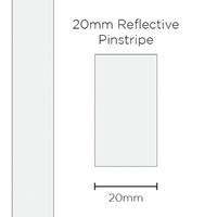 SAAS Pinstripe Reflective White 20mm X 1 Metre 1700