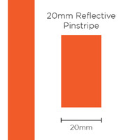 SAAS Pinstripe Reflective Orange 20mm X 1 Metre 1702