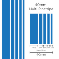 SAAS Pinstripe Multi Medium Blue 40mm X 10 Metres 1904