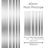 SAAS Pinstripe Multi Silver 40mm X 10 Metres 1907