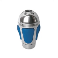 Autotecnica Aluminium & Blue Leather Manual Gear Stick Shifter Knob 0200