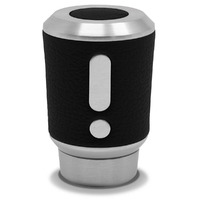 SAAS Leather Gear Knob Black- Alloy Insert 20407B
