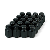 SAAS Wheel Nut Acorn Taper 12 X 1.25 Black 35mm set of 20 23525BBC