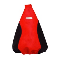 Autotecnica Genuine Leather Manual Gear Stick Shifter Boot Cover Red & Black 0302