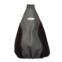 Autotecnica Genuine Leather Manual Gear Stick Shifter Boot Cover Grey & Black 0304