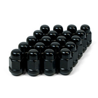 SAAS Wheel Nut Acorn Bulge 1/2 Black 35mm set of 20 33531BBC