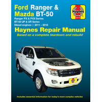 Haynes workshop manual book for Ford Ranger / Mazda BT-50 PX PX2 2011-2018 P4AT P5AT Diesel 36772