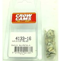 Crow Cams Valve Locks Collets Single Groove Machined 6/8 Cyl Set Std Height .343in. Stem 7deg. Taper 16 Pair 4133-16