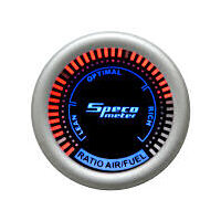 Speco Plasma Series AFR Air-Fuel Ratio Stoichiometric Gauge 2" black dial silver bezel 530-40