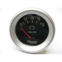 Speco Voltmeter Volt Volts gauge 2-5/8" 10-18v black face 535-22