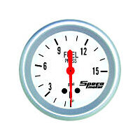 Speco Pro Series fuel pressure gauge 2-5/8" 0-15psi white face 537-07
