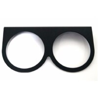 Speco universal gauge panel 2-5/8" double twin black steel 541-06