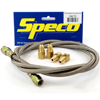 Speco -4AN 3ft Stainless Braided Oil / Fuel Line Pressure Gauge Line Kit 546-70